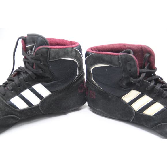 VTG Adidas 90s 95\' CLUB MONDIAL Wrestling Shoes Mens size 12 Black Maroon 072069 main image 7